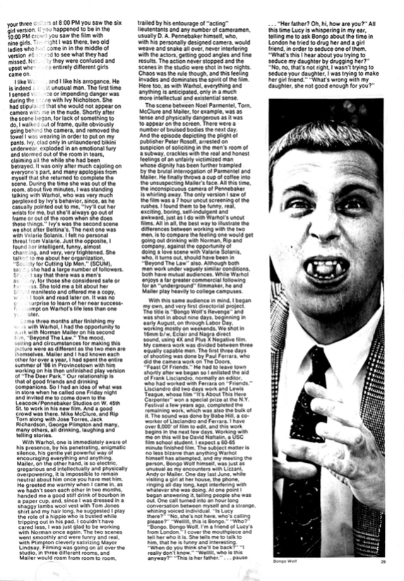 Bongo essay by Tom Baker